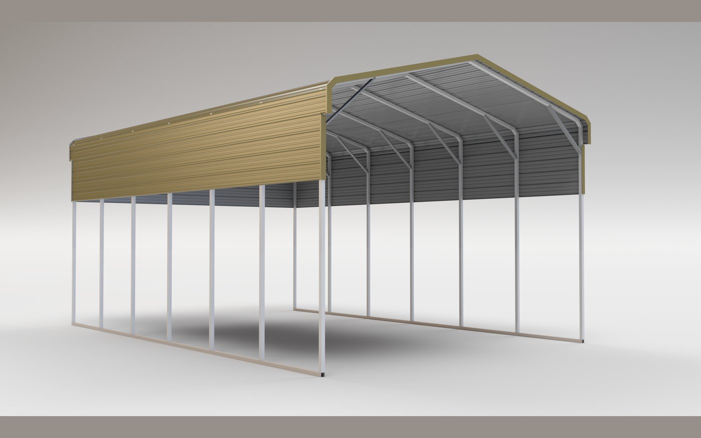 MaxSteel RV cover, Tan, 18 by 31 by 12 feet